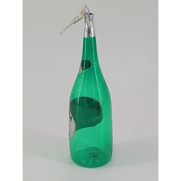 Vintage Bloomingdale Christmas Ornaments Lot Of 3 Champagne Bottle Cat Duck Boot - Picture 3 of 14